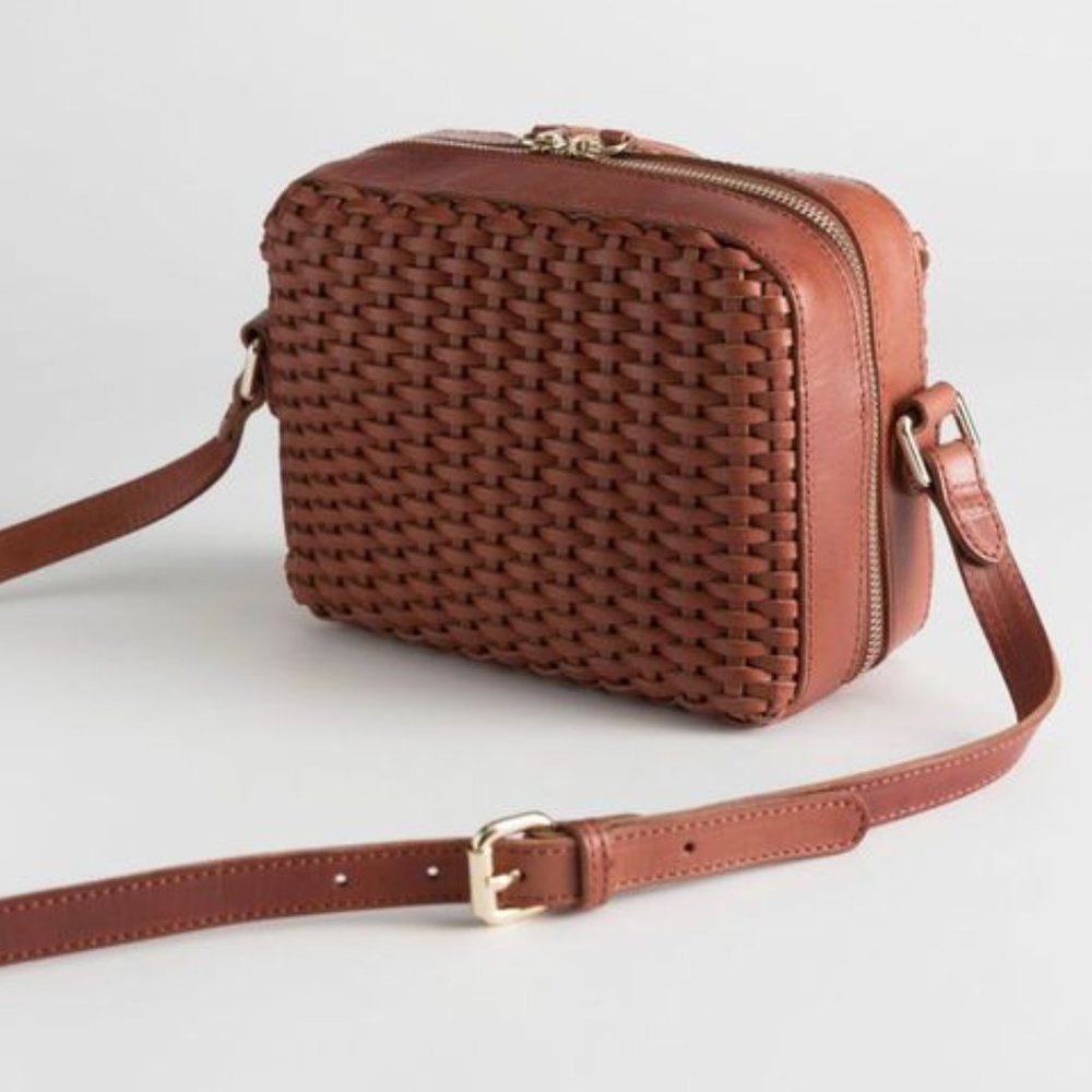& Other Stories Basket Weave Crossbody Bag
